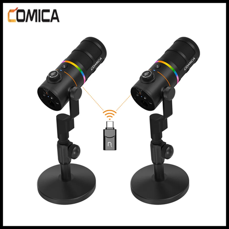 Comica D10 PRO COMBO Cardioid USB/XLR Dynamic Wireless Microphone PC Computer Ga