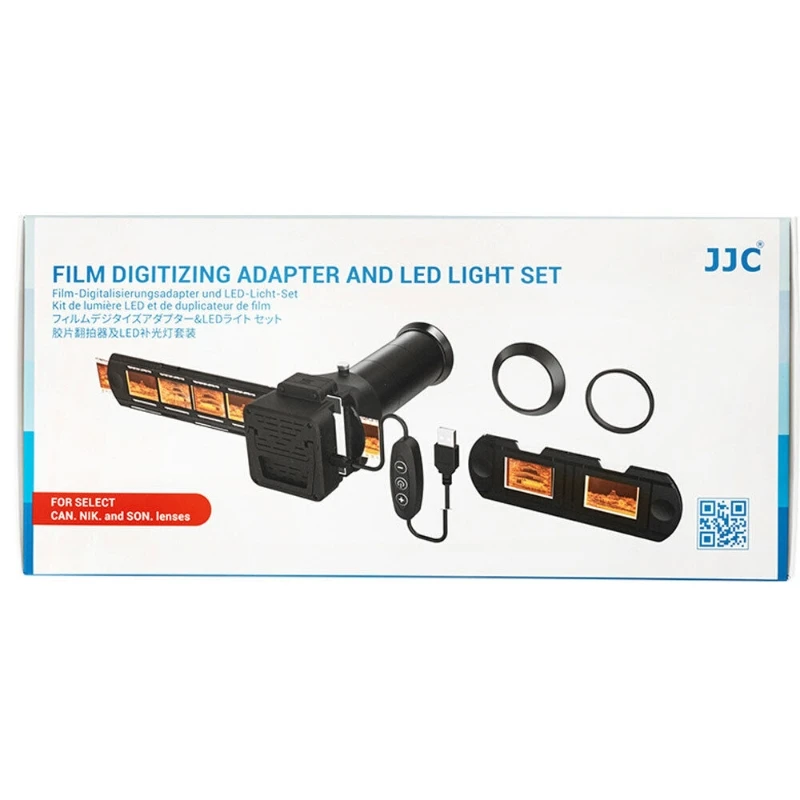 JJC FDA-S1 35Mm Negative Film Digitizing Adapter & LED Light Set for Copying Sca