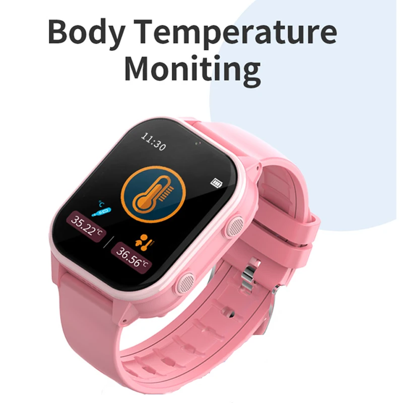 Kt19Pro Max Kids Smart Watch 4G WIFI GPS Tracker Camera Body Temperature Monitor