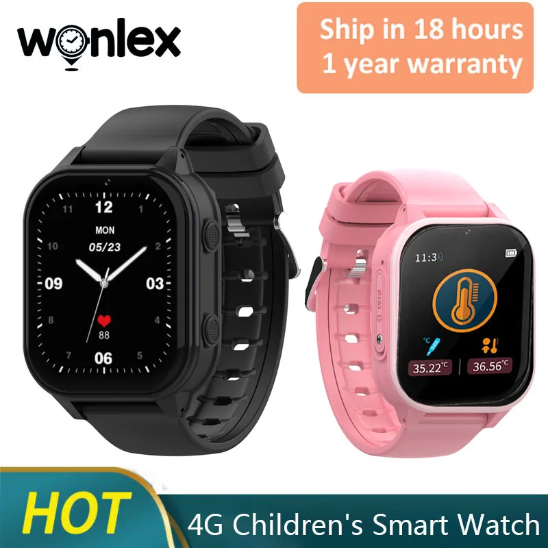 Kt19Pro Max Kids Smart Watch 4G WIFI GPS Tracker Camera Body Temperature Monitor