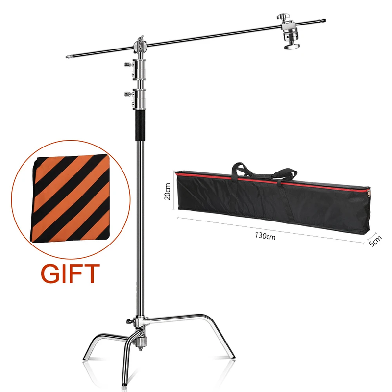 2.6M/8.5FT Stainless Steel Century Foldable Light Stand Tripod Magic Leg Photogr