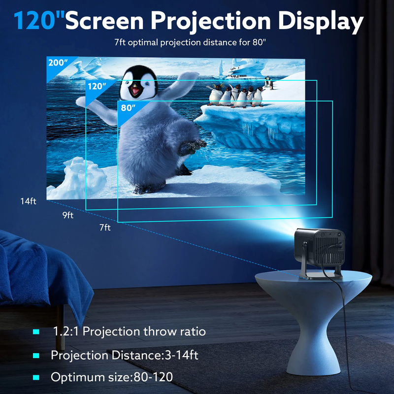 4K Full HD Projector SCILIVE Android 13 Dual Wifi6 3D Home Theater Portable Beam