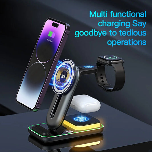 20W Wireless Charger Stand Pad for iPhone 15 14 13 12 11 Pro Samsung Xiaomi