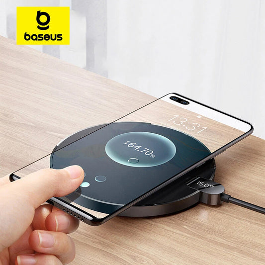 Baseus 15W Wireless Chargers For iPhone 15 14 Samsung LED Display Desktop