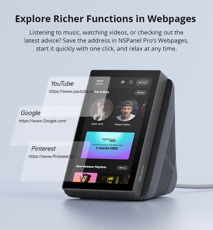 Nspanel Pro 120/86 Type Wiifi Smart Home Control Panel Zigbee Gateway Matter Hub