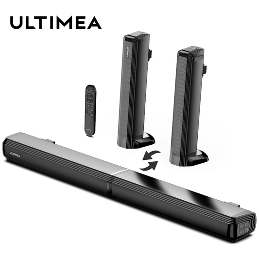 100W 2.2Ch TV Sound Bar, 2-In-1 Detachable Bluetooth Soundbar for TV, Bass Adjus