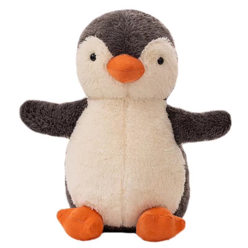 Kawaii High Quality Penguin Plush Doll Animal Stuffed Wearing Hat Scarf Camera W