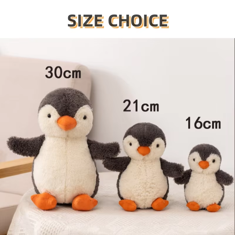 Kawaii High Quality Penguin Plush Doll Animal Stuffed Wearing Hat Scarf Camera W