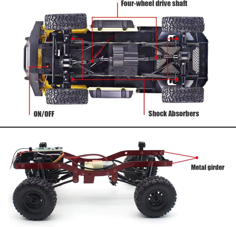 C24-1 C14 C24 RC Car Crawler 1/16 Scale 4WD Offroad RC Truck Climbing Speed Mode