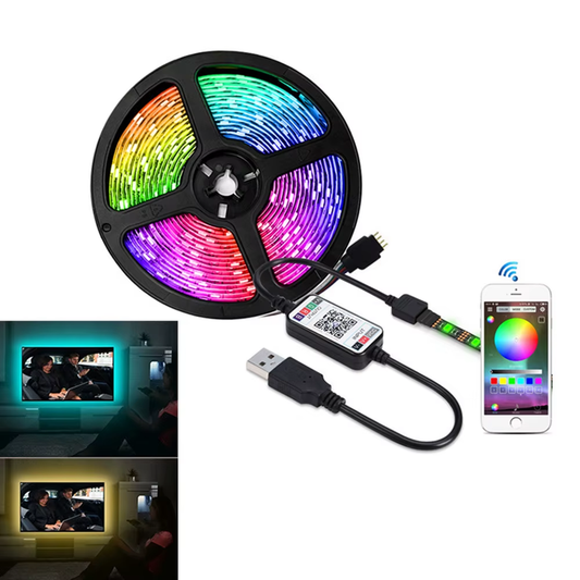 5V USB 5050 RGB LED Strip Light Bluetooth APP Remote LED Lights Strip Music Sync