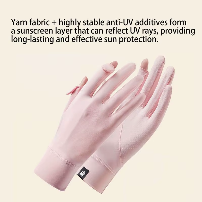 UV Protection Gloves UPF 50 Full Finger UV Blocking Gloves Touchscreen Machine W