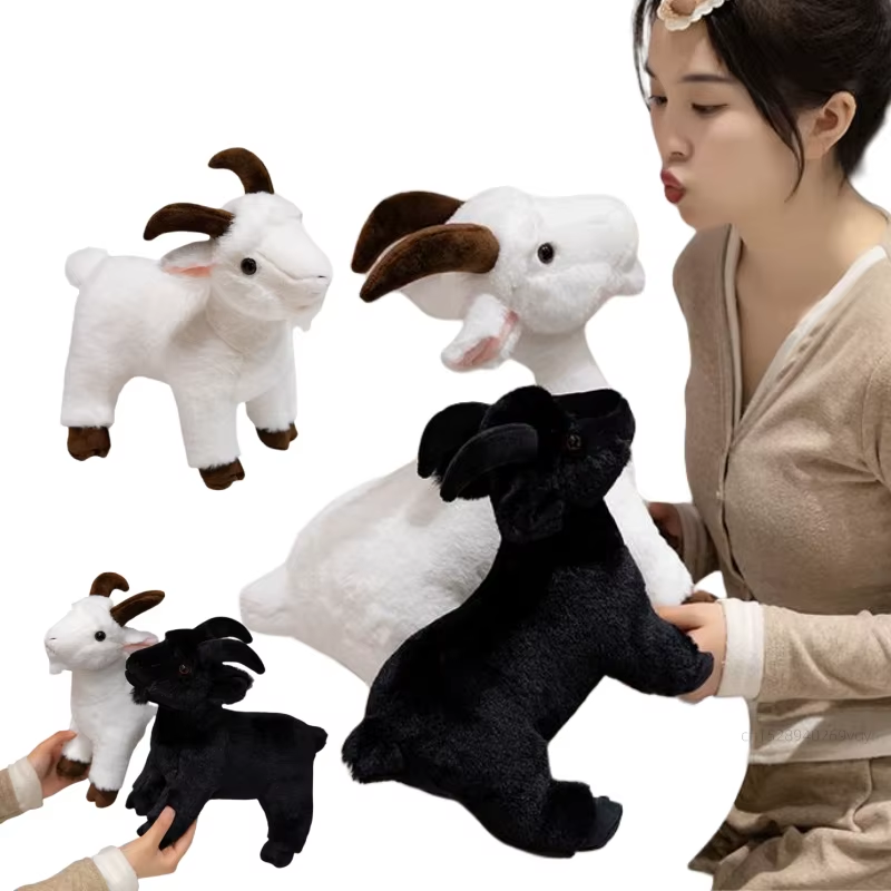 New Simulation Stuffed 30/40Cm White Goat High Fidelity Anime Plushie Sheep Plus