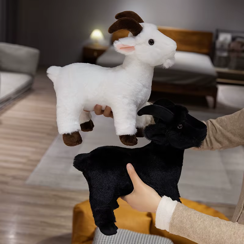 New Simulation Stuffed 30/40Cm White Goat High Fidelity Anime Plushie Sheep Plus