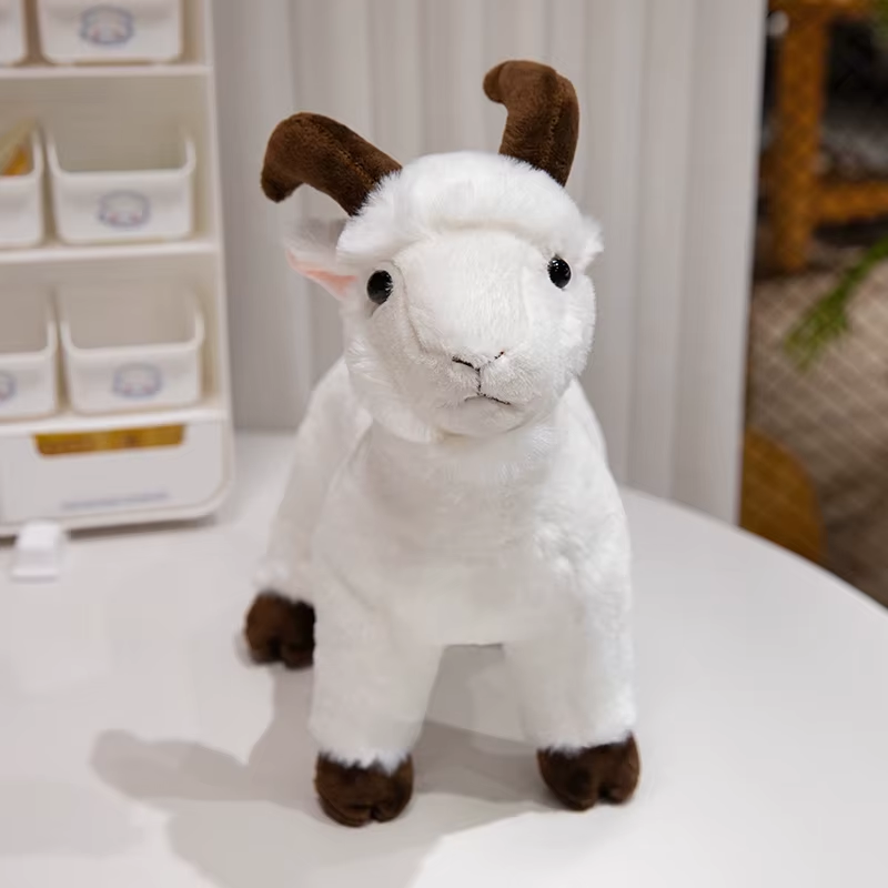 New Simulation Stuffed 30/40Cm White Goat High Fidelity Anime Plushie Sheep Plus