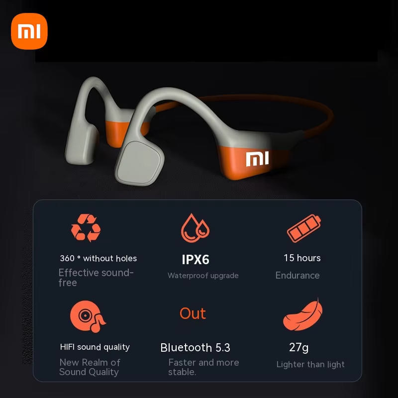 XIAOMI Neckband I18PRO Bluetooth 5.3 Headphones Bone Conduction Sport Earbuds Hi