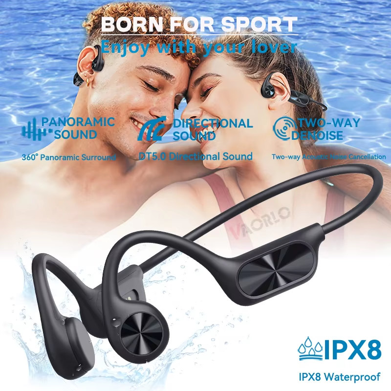 Bone Conduction Wireless Headphone IPX8 Waterproof Swimming Headset Bluetooth 5.