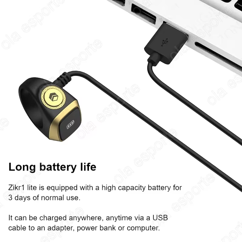 Iqibla Zikr1 Lite Tasbeeh Smart Counter Counter for Muslims Prayer Time Vibratio