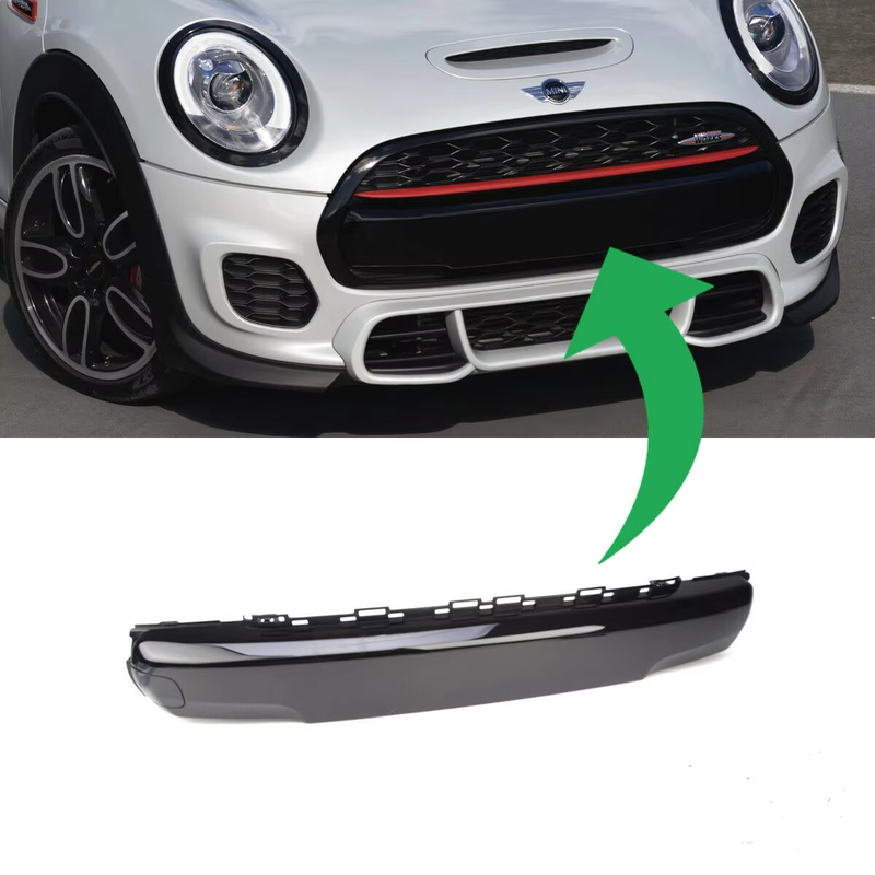 FOR MINI COOPER F55 F56 F57 FRONT BUMPER COVER NUMBER PLATE MOUNT PLINTH JCW BLA