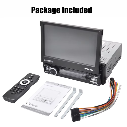 7'' Single 1 DIN Flip Out HD Screen Car Stereo Radio Wireless Apple Carplay Andro
