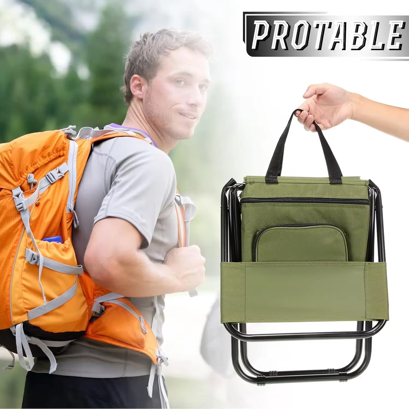 Fishing Stool Detachable Portable Folding Chair Beach Camping Chair with Cooler