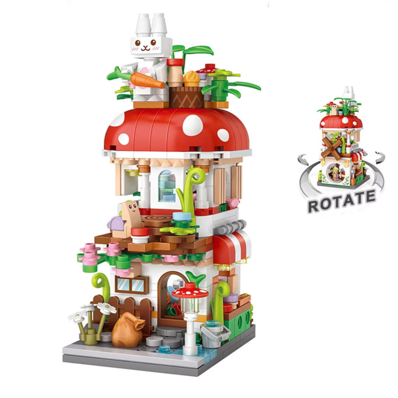 Get Your Own Mushroom House Building Blocks & Magic Room Toy Bricks Cute Gift fo