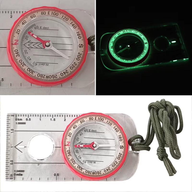 Luminous Compass High Accuracy Waterproof Adventure Warehouse Compass Multifunct