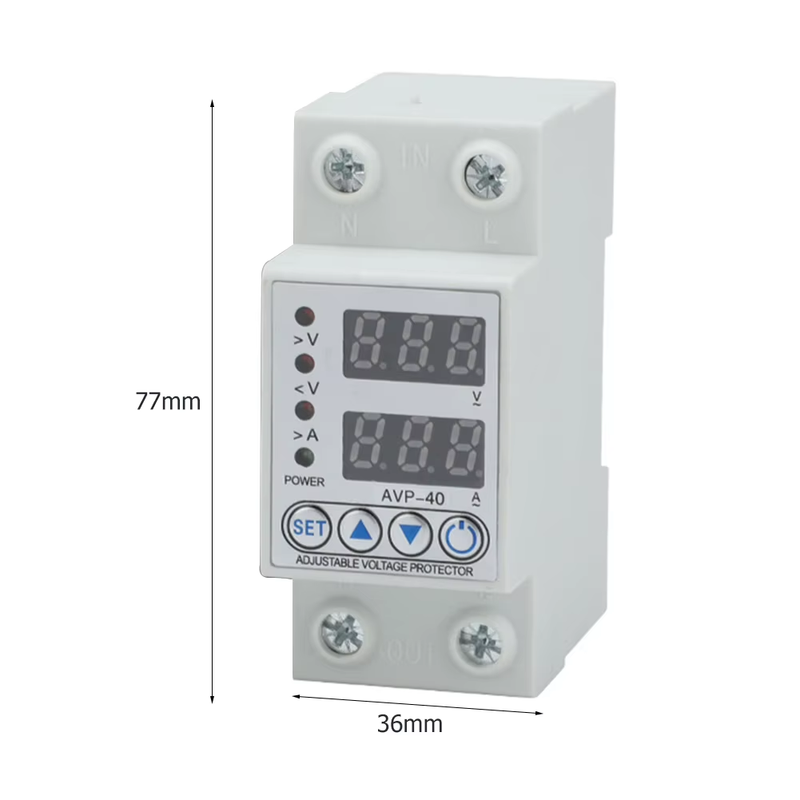 220V 40/63A Adjustable over under Voltage Protective Device over Current Protect