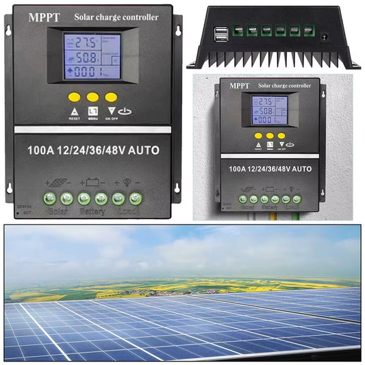 100A MPPT Solar Charge Controller Intelligent Regulator LCD Display Auto Solar C