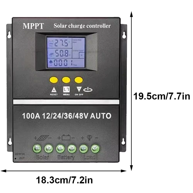 100A MPPT Solar Charge Controller Intelligent Regulator LCD Display Auto Solar C