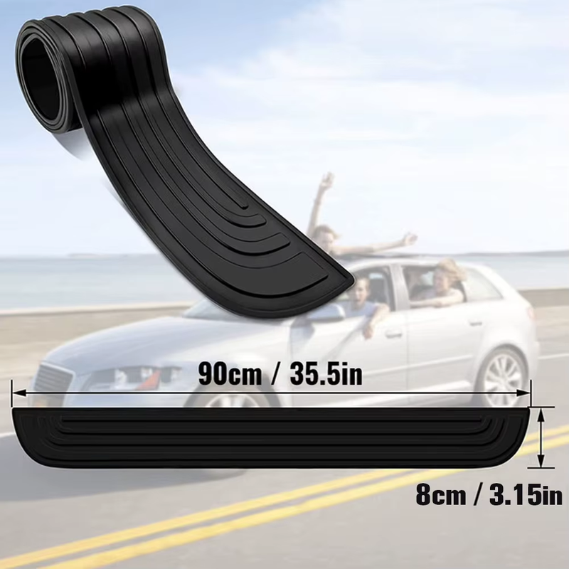 Universal Anti-Collision Rubber Strip Anti-Scratch Car Rear Bumper Guard Plate C