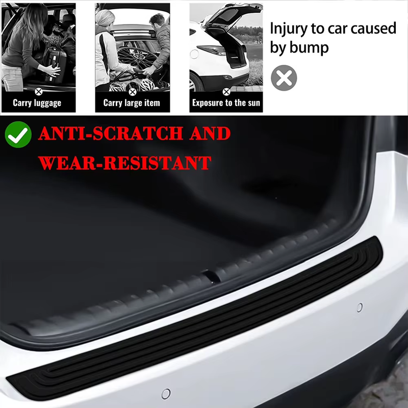 Universal Anti-Collision Rubber Strip Anti-Scratch Car Rear Bumper Guard Plate C