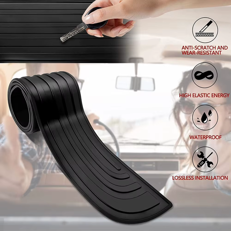 Universal Anti-Collision Rubber Strip Anti-Scratch Car Rear Bumper Guard Plate C
