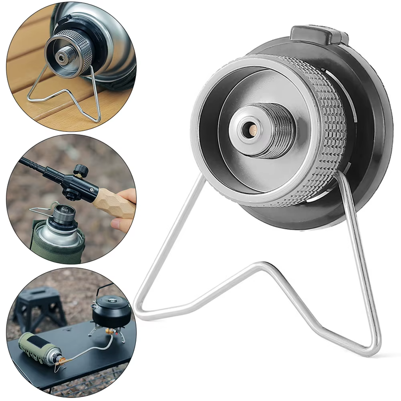Portable Gas Stove Adapter Aluminum Alloy Camping Gas Converter Lightweight Gas
