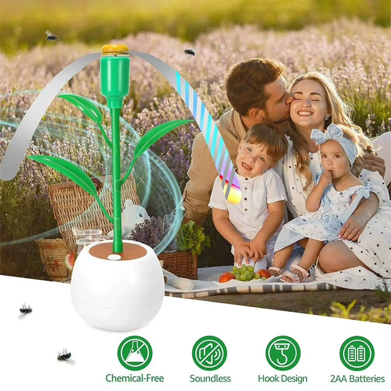 Fly Fans for Tables Fly Repellent Fan Table Top Fly Fan Portable Outdoor Picnic