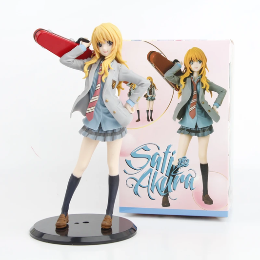 Anime Your Lie in April Miyazono Kaori Painted PVC Figure Collectible Model Toy