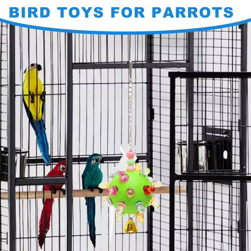 Bird Toys for Conures Colorful Parakeet Chewing Toy Parrot Relief Boredom Cage A