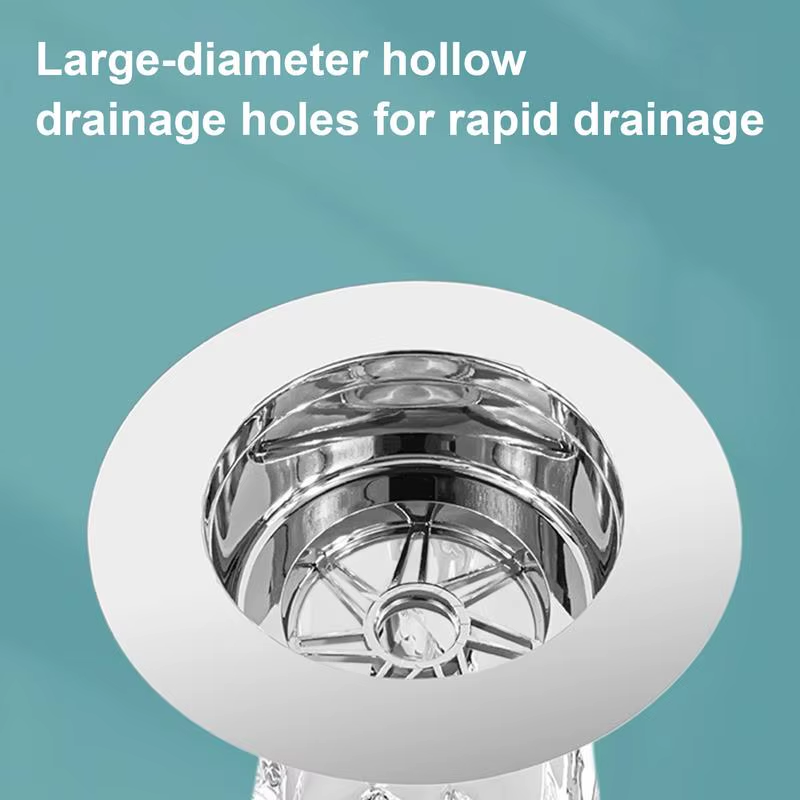 Sink Drain Stopper Anti-Clogging Pop-Up Drain Stopper Odor-Resistant Overflow Dr