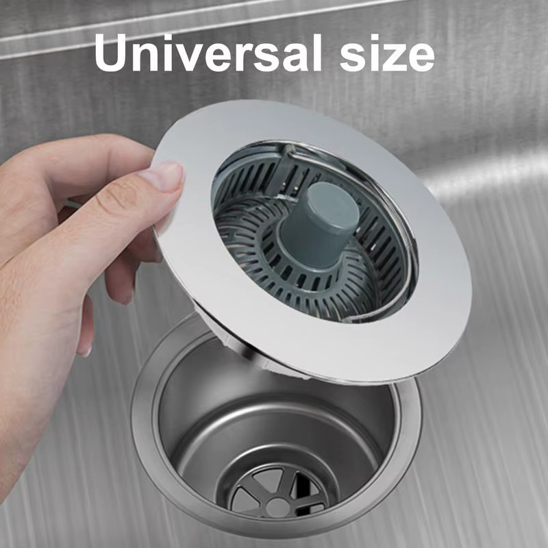 Sink Drain Stopper Anti-Clogging Pop-Up Drain Stopper Odor-Resistant Overflow Dr