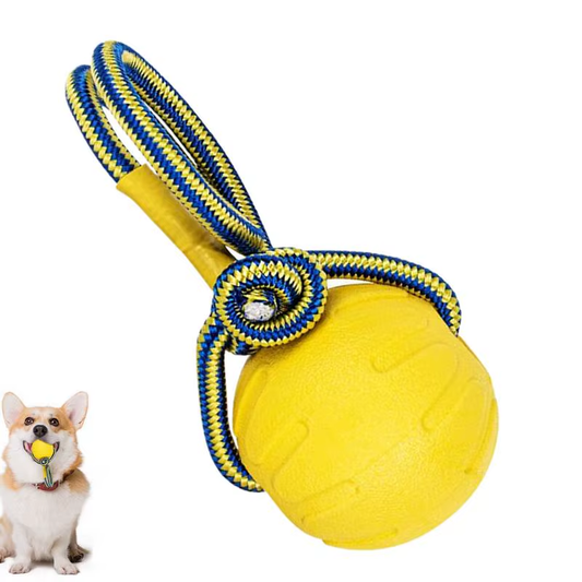 Dog Jolly Ball Indestructible Chewing Training Ball with Handle Interactive Pupp