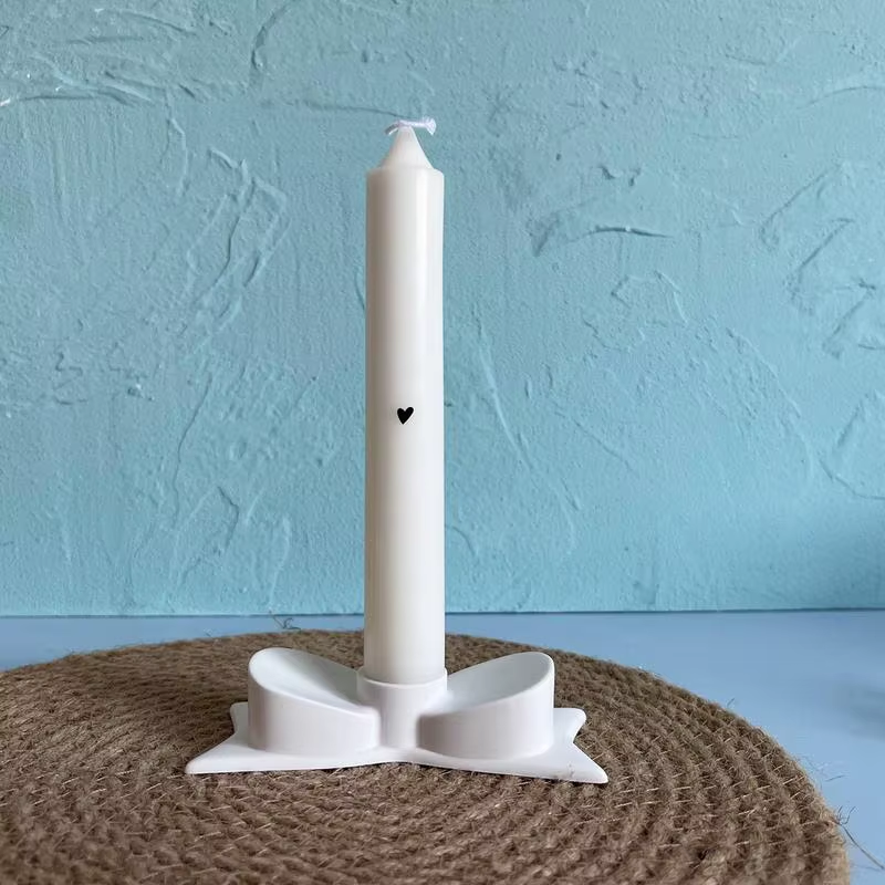 Resin Candlestick Holder Mold Bow Taper Candle Holder Silicone Mold Art Craft De