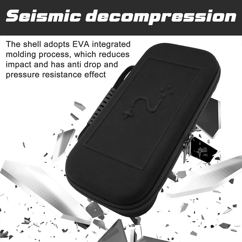 EVA Hard Carrying Case for Switch 2 Portable Storage Bag with Mesh Pockets & Gam
