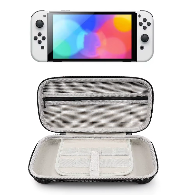 EVA Hard Carrying Case for Switch 2 Portable Storage Bag with Mesh Pockets & Gam