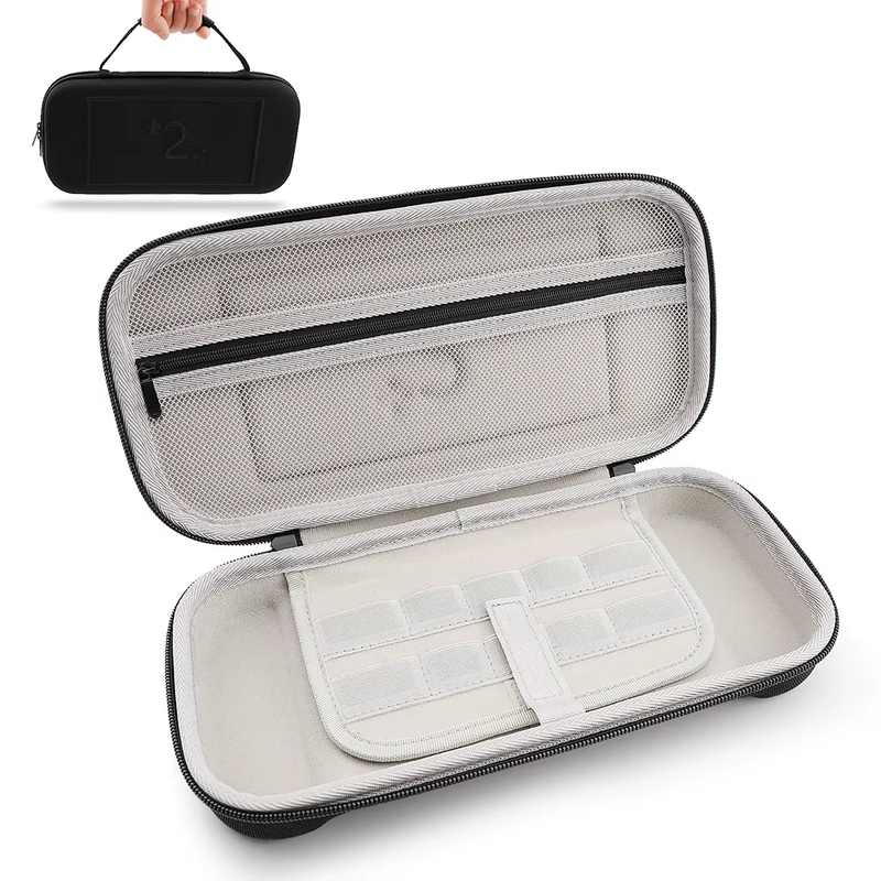 EVA Hard Carrying Case for Switch 2 Portable Storage Bag with Mesh Pockets & Gam