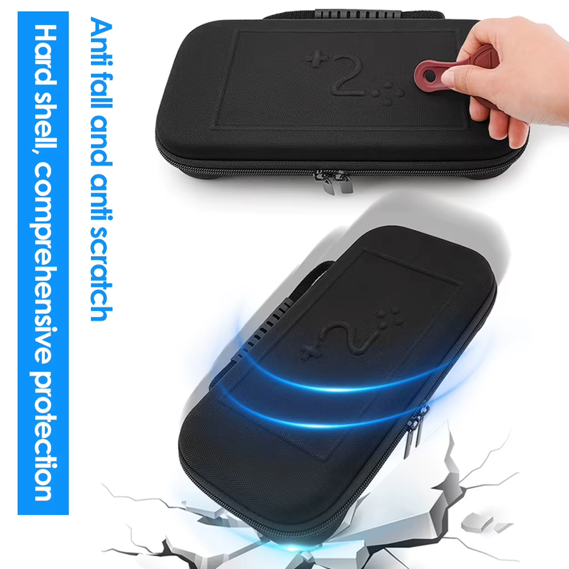 EVA Hard Carrying Case for Switch 2 Portable Storage Bag with Mesh Pockets & Gam