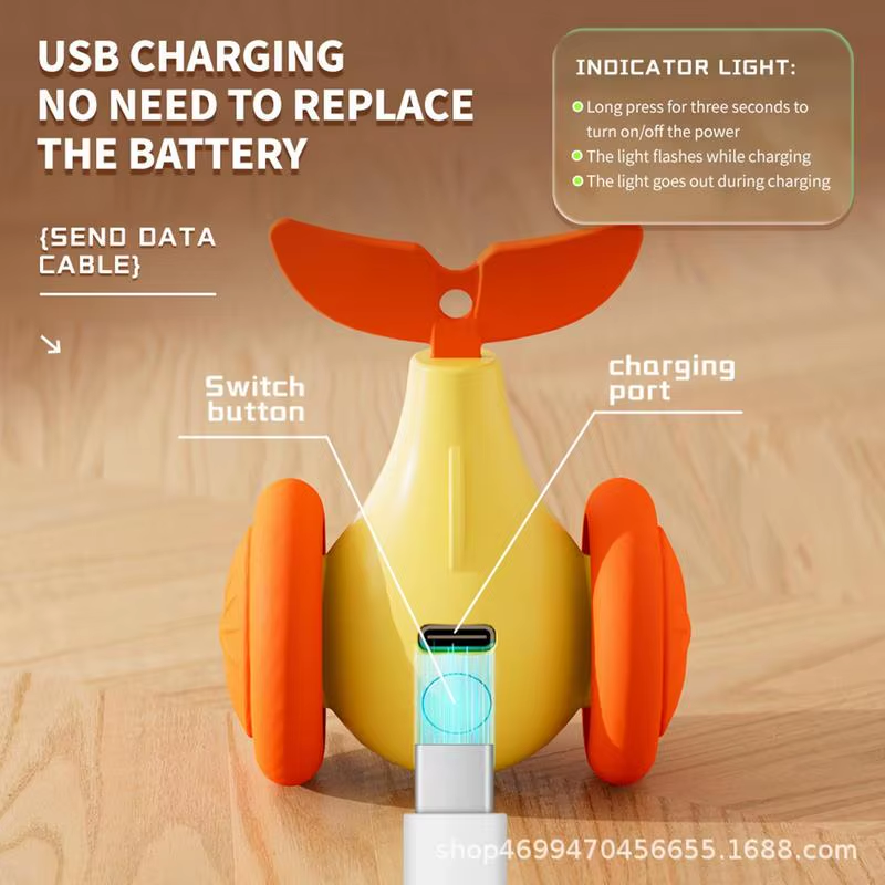 Interactive Cat Ball Little Whale Shape Electric Cat Ball Toy Stimulating Rechar