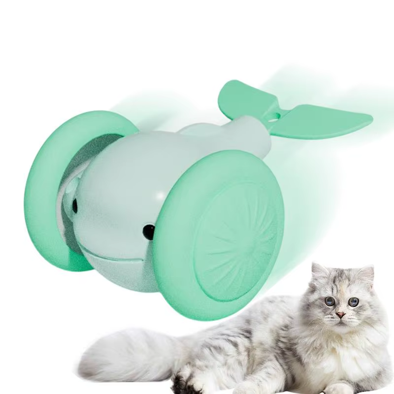 Interactive Cat Ball Little Whale Shape Electric Cat Ball Toy Stimulating Rechar
