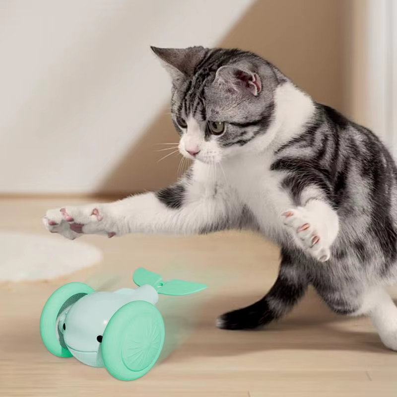 Interactive Cat Ball Little Whale Shape Electric Cat Ball Toy Stimulating Rechar