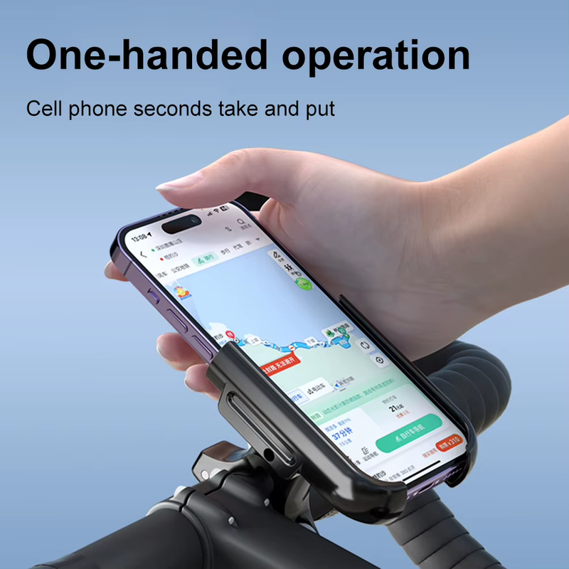 Bicycle Phone Holder Aluminum Alloy Bike Cell Phone Stand 360 Rotation Bicycle
