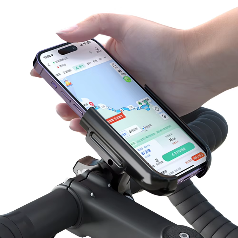 Bicycle Phone Holder Aluminum Alloy Bike Cell Phone Stand 360 Rotation Bicycle