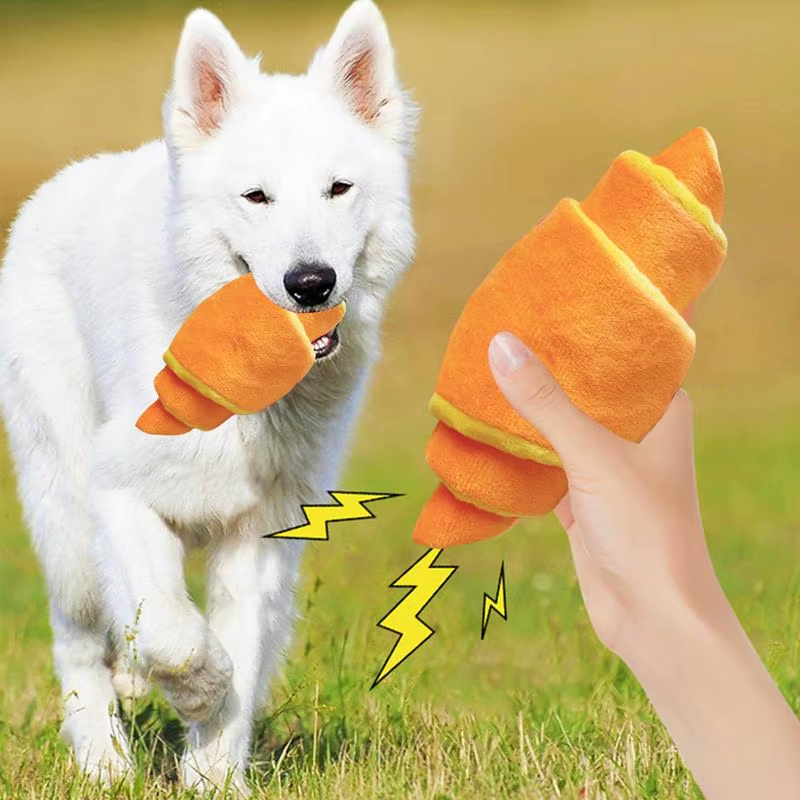 Treat Puzzle Toys for Dogs Soft Puppy Enrichment Toys with Croissant-Shaped Inte